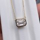 Ruif Jewelry Daily Design 18K Yellow Gold D Moissanite Pendant Necklace Can Custom in 14k 10k 9k Gold Necklaces