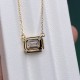 Ruif Jewelry Daily Design 18K Yellow Gold D Moissanite Pendant Necklace Can Custom in 14k 10k 9k Gold Necklaces