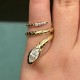 Ruif Jewelry Custom Design 18k Yellow Gold Ring for Women 1ct Lab Grown Diamond Jewelry