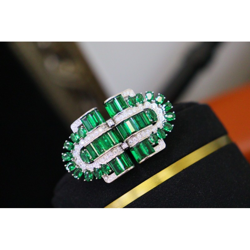 Ruif Jewelry 17x46mm Double clip brooch S925 Silver Cubic Zircona Brooch Fashion Jewelry Ruif Jewelry 17x46mm Double clip brooch S925 Silver Cubic Zircona Brooch Fashion Jewelry