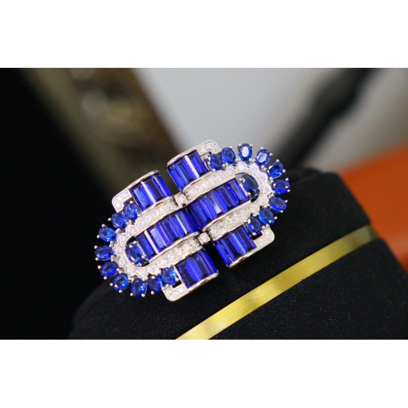 Ruif Jewelry 17x46mm Double clip brooch S925 Silver Cubic Zircona Brooch Fashion Jewelry Ruif Jewelry 17x46mm Double clip brooch S925 Silver Cubic Zircona Brooch Fashion Jewelry