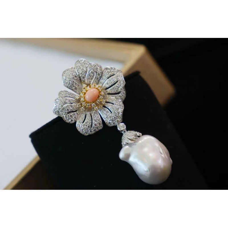 Ruif Jewelry Natural Baroque Pearl Bow Brooch S925 Silver Brooch Women Jewelry Cubic Zircona Gemstone Fashion Jewelry Ruif Jewelry Natural Baroque Pearl Bow Brooch S925 Silver Brooch Women Jewelry Cubic Zircona Gemstone Fashion Jewelry