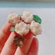 Ruif Jewelry Retro vase peony flower brooch S925 Silver Natural jadeite tourmaline and coral inlay Fashion Jewelry