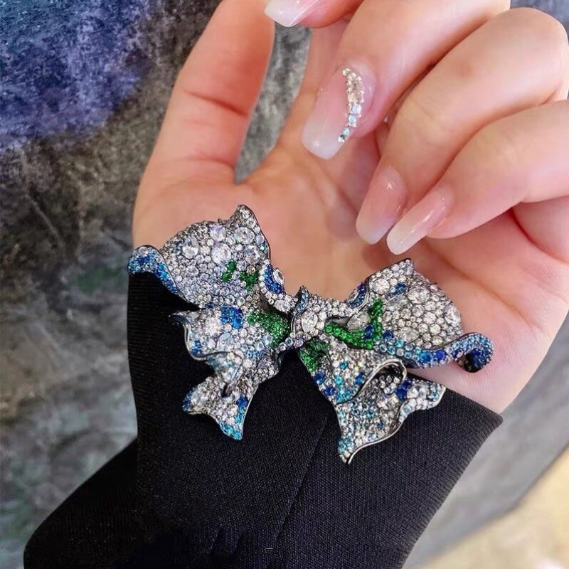 Ruif Jewelry 40x68mm Pink/Blue Butterfly Brooch S925 Silver Brooch Cubic Zircona Gemstone Fashion Jewelry Ruif Jewelry 40x68mm Pink/Blue Butterfly Brooch S925 Silver Brooch Cubic Zircona Gemstone Fashion Jewelry