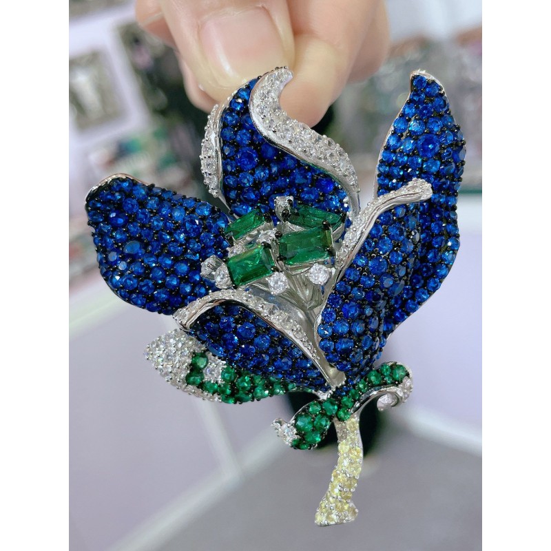 Ruif Jewelry Handmake Flower Brooch S925 Silver Brooch Women Jewelry Cubic Zircona Gemstone Fashion Jewelry Ruif Jewelry Handmake Flower Brooch S925 Silver Brooch Women Jewelry Cubic Zircona Gemstone Fashion Jewelry