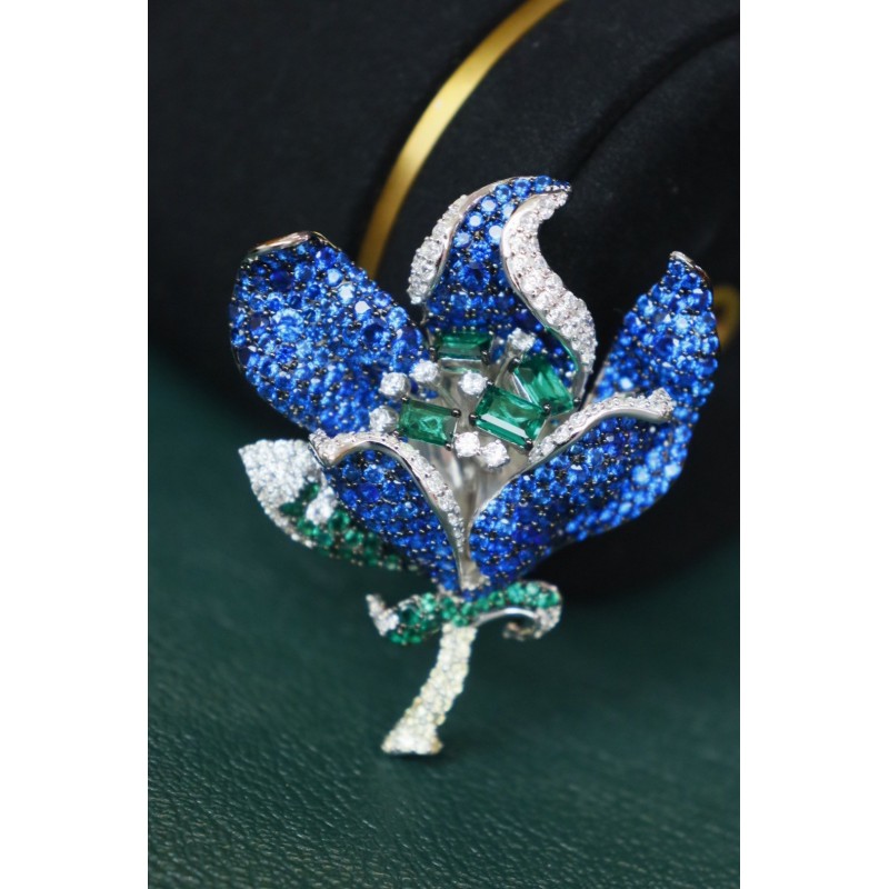 Ruif Jewelry Handmake Flower Brooch S925 Silver Brooch Women Jewelry Cubic Zircona Gemstone Fashion Jewelry Ruif Jewelry Handmake Flower Brooch S925 Silver Brooch Women Jewelry Cubic Zircona Gemstone Fashion Jewelry