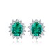 Ruif Jewelry New Arrival 2.2ct Lab Grown Emerald Earring Studs S925 Silver Jewelry Earrings for Women
