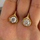 Ruif Jewelry Customized Design 18K Yellow Gold Earrings for Women 3ct CVD Lab Grown Diamond Jewelry