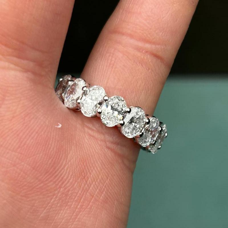 Ruif Jewelry Custom Design 14k White Gold Ring for Women 4.1ct Lab Grown Diamond Jewelry