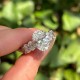 Ruif Jewelry Custom Design 14k White Gold Ring for Women 4.1ct Lab Grown Diamond Jewelry