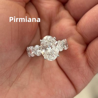 Ruif Jewelry Custom Design 14k White Gold Ring for Women 4.1ct Lab Grown Diamond Jewelry