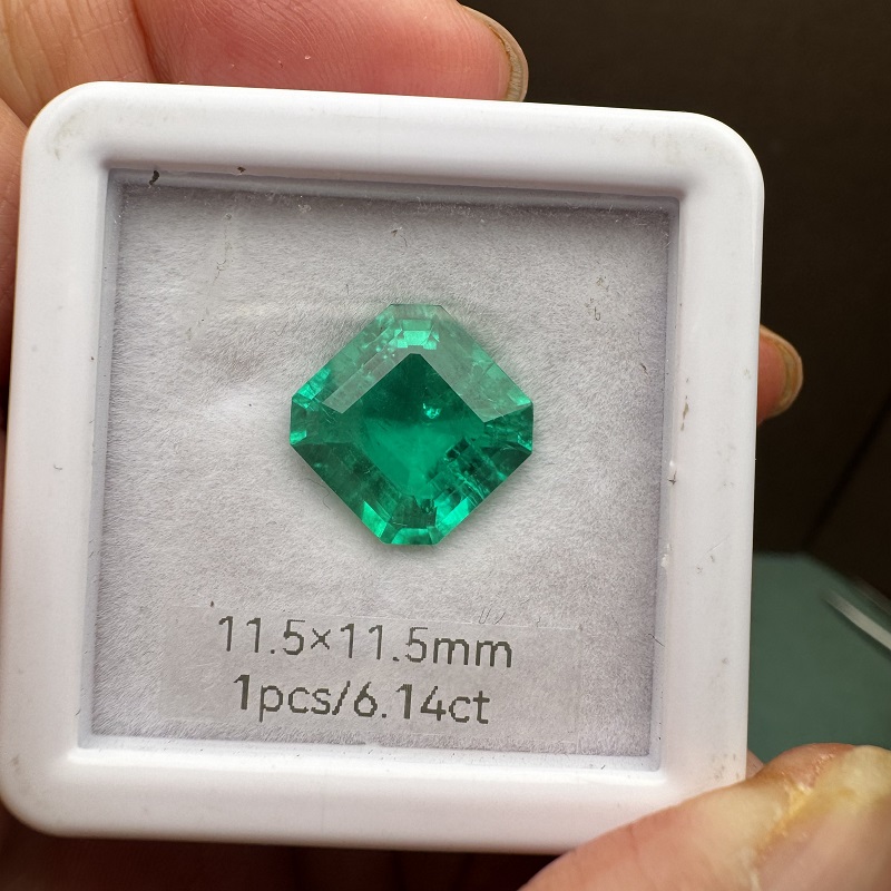 Pirmiana 11.5x11.5mm 6.14ct  asscher  Cut  Lab Grown Emerald 