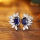 Ruif Jewelry Classic Design S925 Silver 1.89ct Lab Grown Sapphire Earrings Royal Blue Gemstone Jewelry Ruif Jewelry Classic Design S925 Silver 1.89ct Lab Grown Sapphire Earrings Royal Blue Gemstone Jewelry
