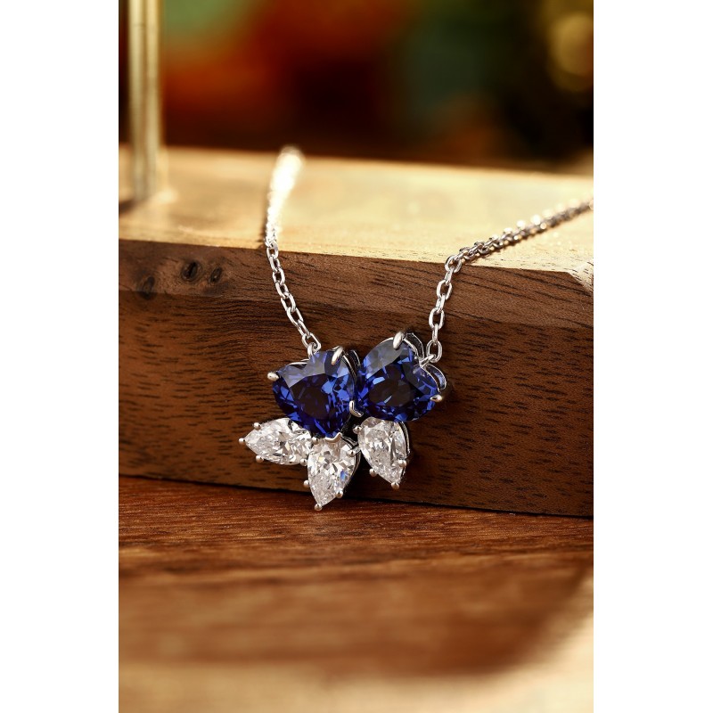 Ruif Jewelry Classic Design S925 Silver 3.45ct Royal Blue Lab Grown Sapphire Pendant Necklace Gemstone Jewelry Ruif Jewelry Classic Design S925 Silver 3.45ct Royal Blue Lab Grown Sapphire Pendant Necklace Gemstone Jewelry