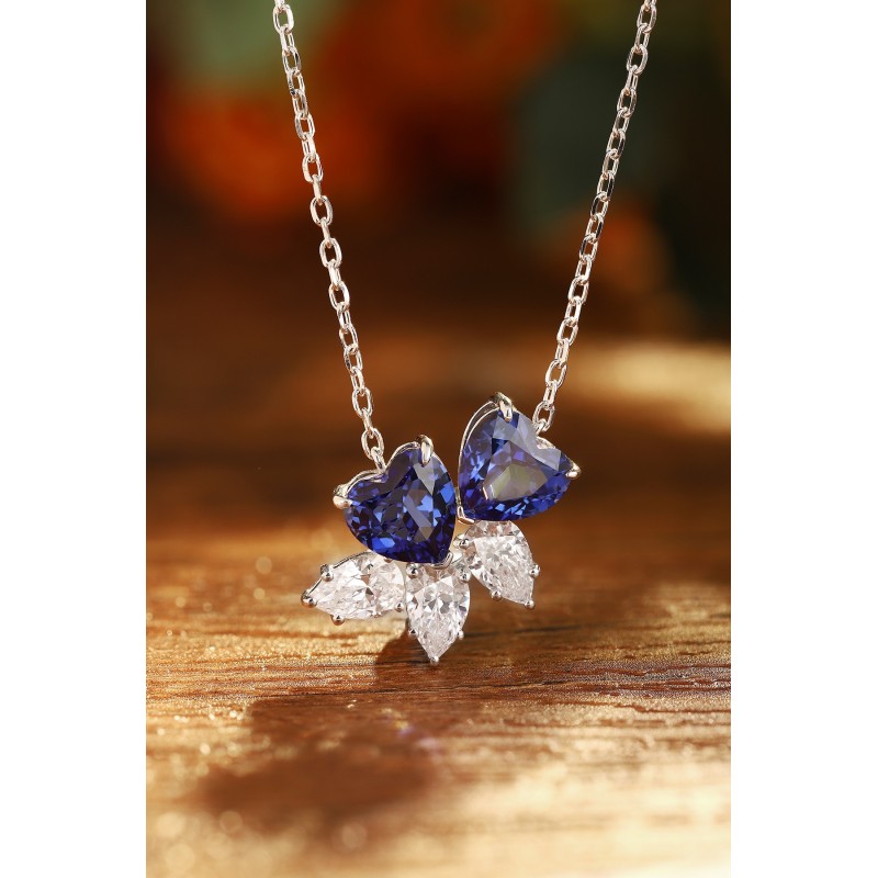 Ruif Jewelry Classic Design S925 Silver 3.45ct Royal Blue Lab Grown Sapphire Pendant Necklace Gemstone Jewelry Ruif Jewelry Classic Design S925 Silver 3.45ct Royal Blue Lab Grown Sapphire Pendant Necklace Gemstone Jewelry