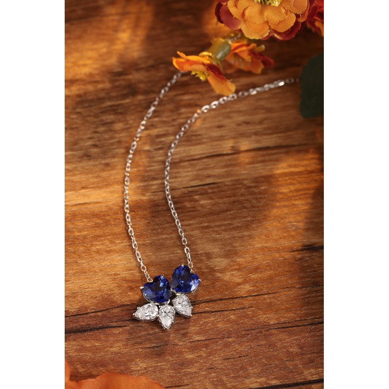 Ruif Jewelry Classic Design S925 Silver 3.45ct Royal Blue Lab Grown Sapphire Pendant Necklace Gemstone Jewelry Ruif Jewelry Classic Design S925 Silver 3.45ct Royal Blue Lab Grown Sapphire Pendant Necklace Gemstone Jewelry