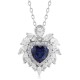 Ruif Jewelry Classic Design S925 Silver 1.73ct Royal Blue Lab Grown Sapphire Pendant Necklace Gemstone Jewelry Ruif Jewelry Classic Design S925 Silver 1.73ct Royal Blue Lab Grown Sapphire Pendant Necklace Gemstone Jewelry