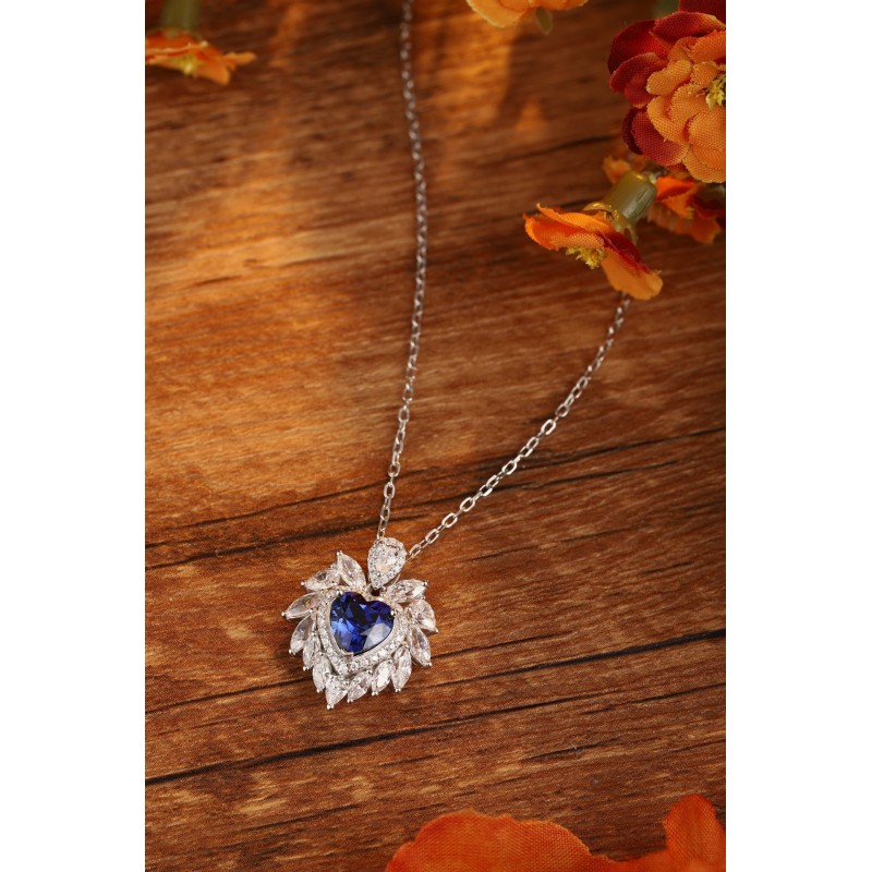 Ruif Jewelry Classic Design S925 Silver 1.73ct Royal Blue Lab Grown Sapphire Pendant Necklace Gemstone Jewelry Ruif Jewelry Classic Design S925 Silver 1.73ct Royal Blue Lab Grown Sapphire Pendant Necklace Gemstone Jewelry