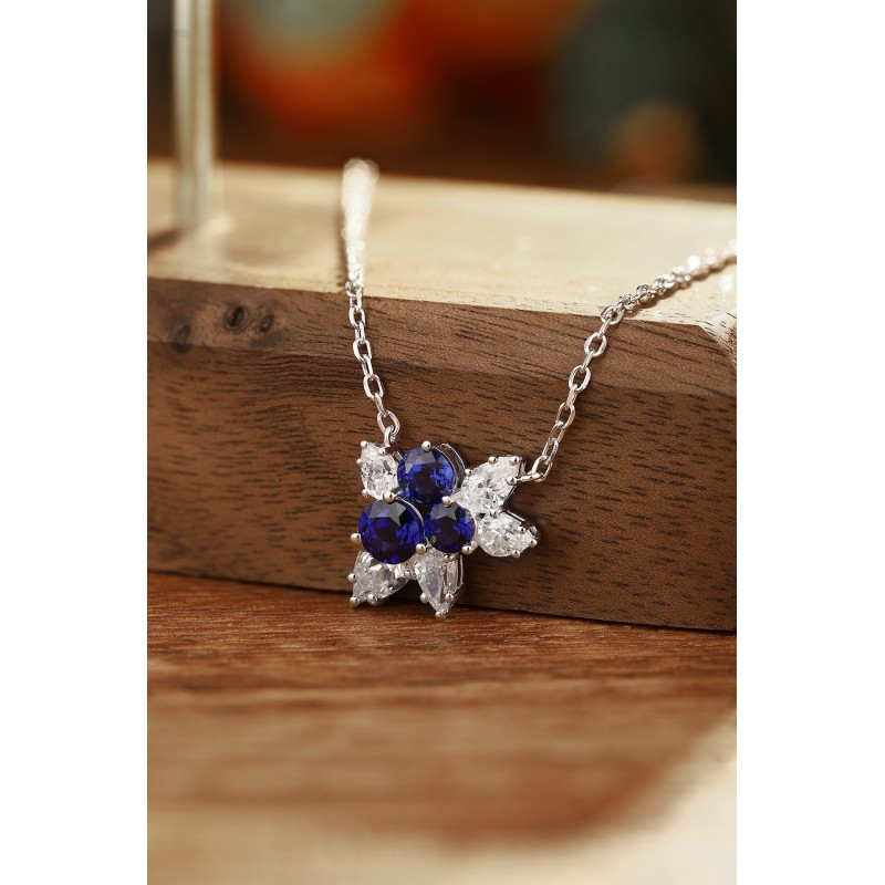 Ruif Jewelry Classic Design S925 Silver 1.17ct Royal Blue Lab Grown Sapphire Pendant Necklace Gemstone Jewelry Ruif Jewelry Classic Design S925 Silver 1.17ct Royal Blue Lab Grown Sapphire Pendant Necklace Gemstone Jewelry
