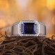 Ruif Jewelry Classic Design S925 Silver 3.4ct Lab Grown Sapphire Ring Wedding Bands Men's ring