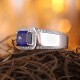 Ruif Jewelry Classic Design S925 Silver 3.4ct Lab Grown Sapphire Ring Wedding Bands Men's ring