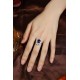 Ruif Jewelry Classic Design S925 Silver 3.84ct Lab Grown Sapphire Ring Wedding Bands