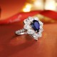 Ruif Jewelry Classic Design S925 Silver 2.64ct Lab Grown Sapphire Ring Wedding Bands for party gift