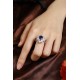 Ruif Jewelry Classic Design S925 Silver 2.64ct Lab Grown Sapphire Ring Wedding Bands for party gift