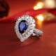 Ruif Jewelry Classic Design S925 Silver 2.825ct Lab Grown Sapphire Ring Wedding Bands
