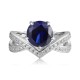 Ruif Jewelry Classic Design S925 Silver 2.39ct Lab Grown Sapphire Ring Wedding Bands for party gift