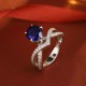 Ruif Jewelry Classic Design S925 Silver 2.39ct Lab Grown Sapphire Ring Wedding Bands for party gift
