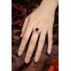 Ruif Jewelry Classic Design S925 Silver 2.39ct Lab Grown Sapphire Ring Wedding Bands for party gift