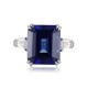 Ruif Jewelry Classic Design S925 Silver 8.77ct Lab Grown Sapphire Ring Wedding Bands for party gift