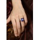 Ruif Jewelry Classic Design S925 Silver 8.77ct Lab Grown Sapphire Ring Wedding Bands for party gift