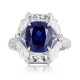 Ruif Jewelry Classic Design S925 Silver 5.42ct Lab Grown Sapphire Ring Wedding Bands for party gift Ruif Jewelry Classic Design S925 Silver 5.42ct Lab Grown Sapphire Ring Wedding Bands for party gift