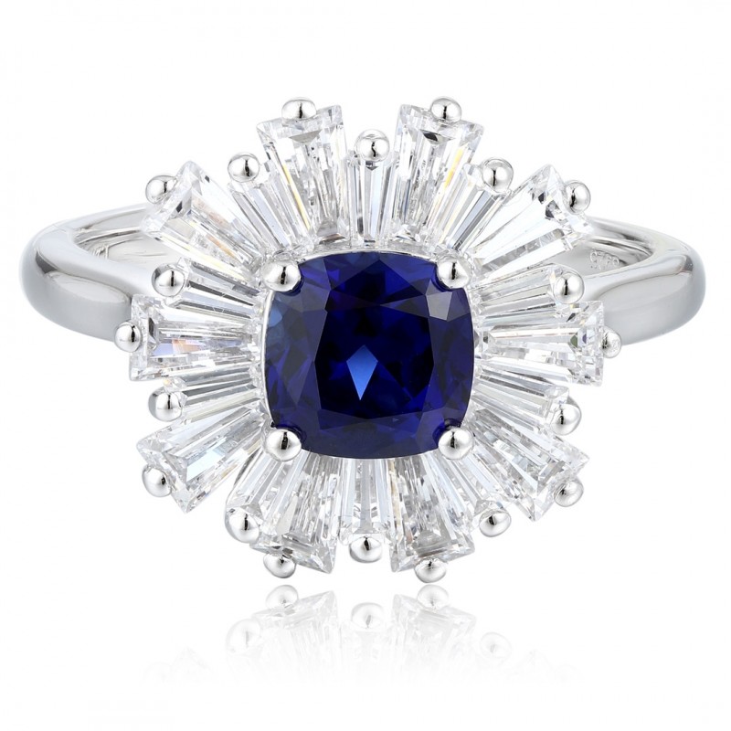 Ruif Jewelry Classic Design S925 Silver 1.47ct Lab Grown Sapphire Ring Wedding Bands Ruif Jewelry Classic Design S925 Silver 1.47ct Lab Grown Sapphire Ring Wedding Bands