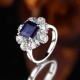 Ruif Jewelry Classic Design S925 Silver 3.65ct Lab Grown Sapphire Ring Wedding Bands Ruif Jewelry Classic Design S925 Silver 3.65ct Lab Grown Sapphire Ring Wedding Bands