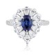 Ruif Jewelry Classic Design S925 Silver 1.41ct Lab Grown Sapphire Ring Wedding Bands