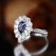 Ruif Jewelry Classic Design S925 Silver 1.41ct Lab Grown Sapphire Ring Wedding Bands
