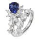 Ruif Jewelry Classic Design S925 Silver 1.72ct Lab Grown Sapphire Ring Wedding Bands