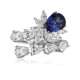Ruif Jewelry Classic Design S925 Silver 1.72ct Lab Grown Sapphire Ring Wedding Bands