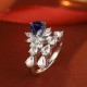 Ruif Jewelry Classic Design S925 Silver 1.72ct Lab Grown Sapphire Ring Wedding Bands