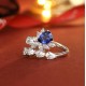 Ruif Jewelry Classic Design S925 Silver 1.72ct Lab Grown Sapphire Ring Wedding Bands