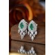 Ruif Jewelry Classic Design S925 Silver 1.89ct  Lab Grown Emerald Earrings Gemstone Jewelry Ruif Jewelry Classic Design S925 Silver 1.89ct  Lab Grown Emerald Earrings Gemstone Jewelry