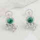 Ruif Jewelry Classic Design S925 Silver 4mm Lab Grown Emerald Earrings Gemstone Jewelry Ruif Jewelry Classic Design S925 Silver 4mm Lab Grown Emerald Earrings Gemstone Jewelry