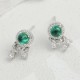 Ruif Jewelry Classic Design S925 Silver 4mm Lab Grown Emerald Earrings Gemstone Jewelry Ruif Jewelry Classic Design S925 Silver 4mm Lab Grown Emerald Earrings Gemstone Jewelry