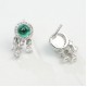 Ruif Jewelry Classic Design S925 Silver 4mm Lab Grown Emerald Earrings Gemstone Jewelry Ruif Jewelry Classic Design S925 Silver 4mm Lab Grown Emerald Earrings Gemstone Jewelry