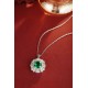 Ruif Jewelry Classic Design S925 Silver 3.72ct Lab Grown Emerald Pendant Necklace Gemstone Jewelry