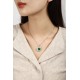 Ruif Jewelry Classic Design S925 Silver 3.72ct Lab Grown Emerald Pendant Necklace Gemstone Jewelry