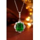 Ruif Jewelry Classic Design S925 Silver 4.795ct Lab Grown Emerald Pendant Necklace Gemstone Jewelry